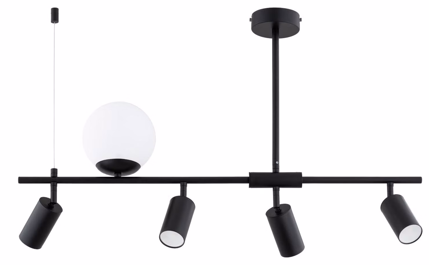 Lampada a sospensione NESKA bianco e nero 5xE14x15W in metallo, dimensioni: 51x88x15 cm, IP20, Alfa