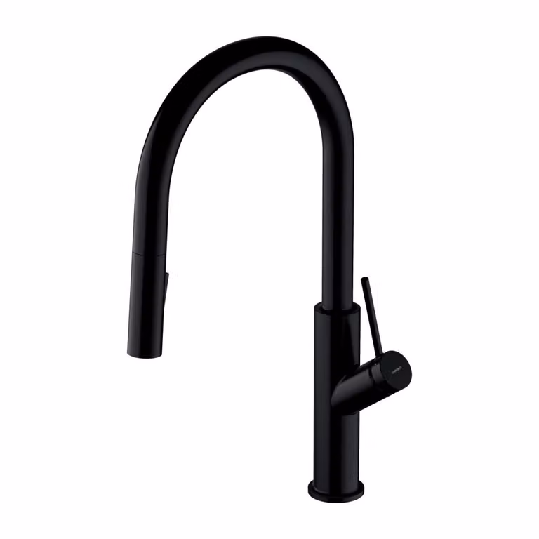Omnires BEND BE6455BL Rubinetto per lavello, nero opaco