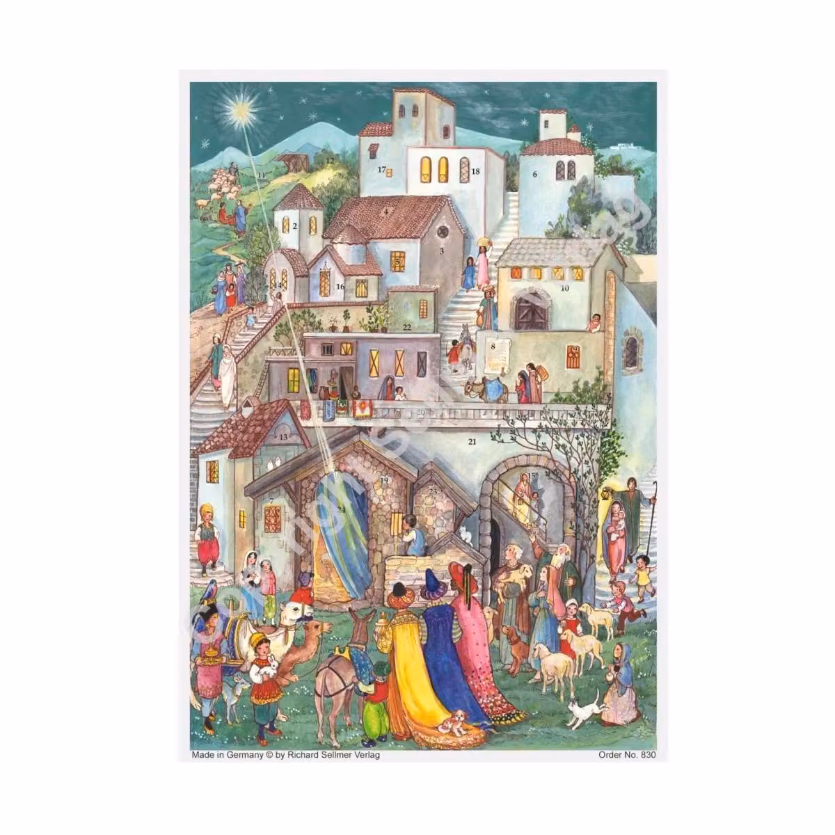 Calendario dell'Avvento "I Tre Re Magi a Betlemme"