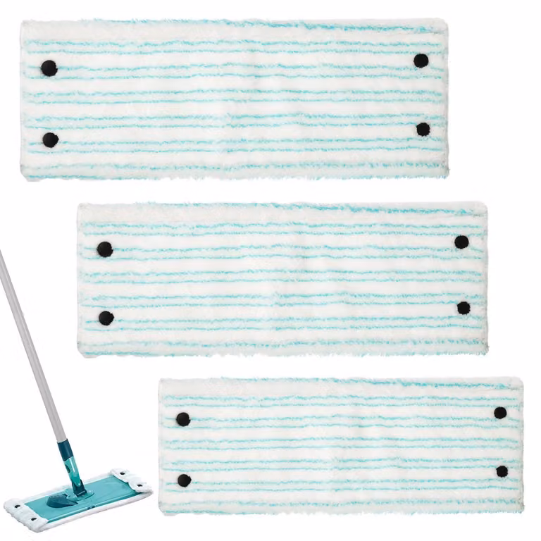 3 testine di ricambio per mop, 42x15 cm, in microfibra, adatte a tutti i tipi di pavimento