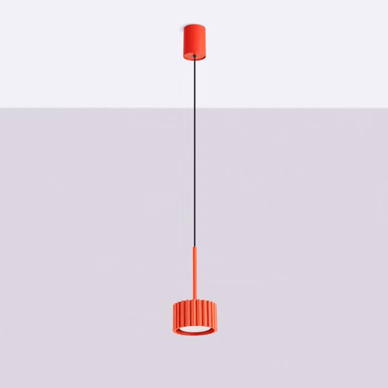 Lampada a sospensione AURA 1 rossa Gx53 1xGx53 10W in alluminio 125x10x10 cm Sollux Lighting