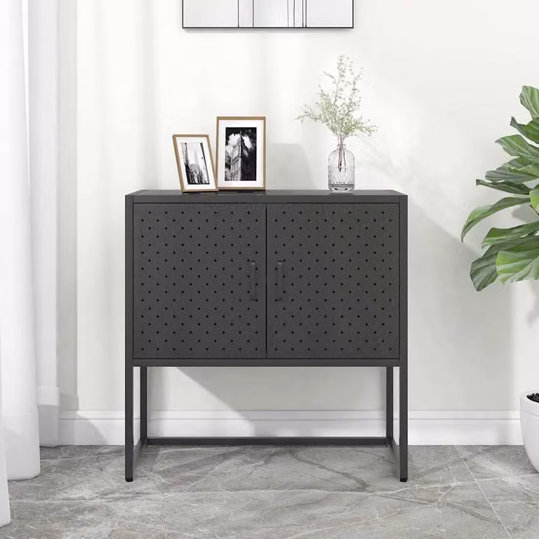 vidaXL Credenza Moderna in Acciaio Antracite L 75 cm x P 35 cm x H 75 cm