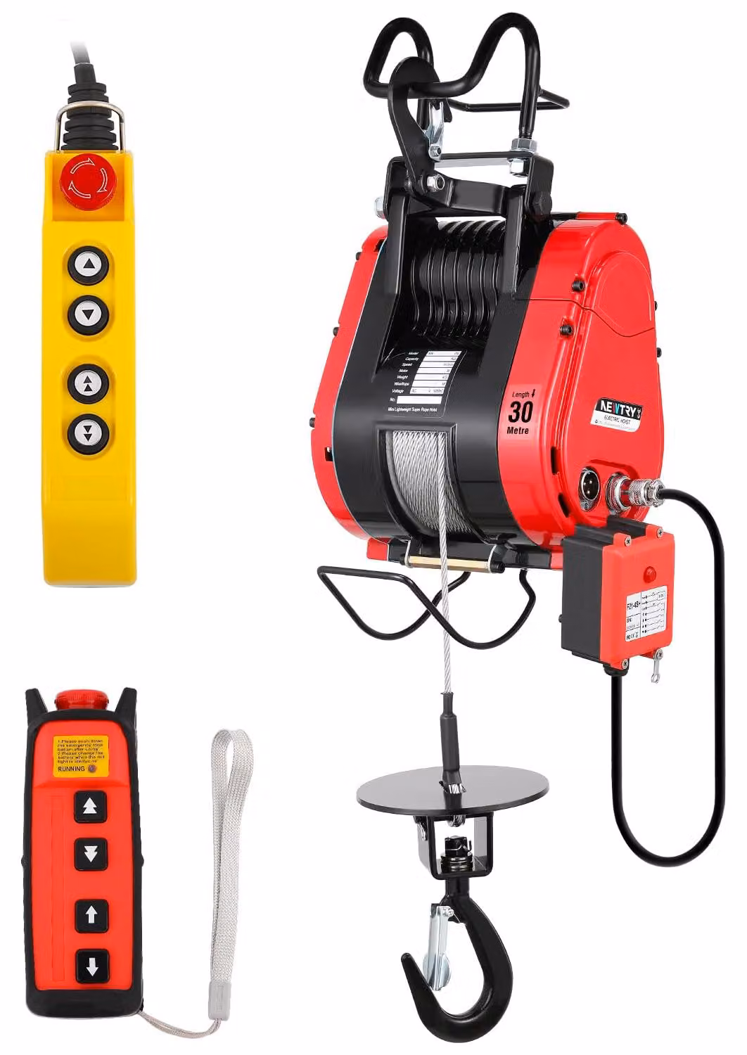 Avvolgitori elettrici per cavi, capacità 350 kg, lunghezza cavo 30 m, potenza 1500 W, motori brushless, 2 velocità