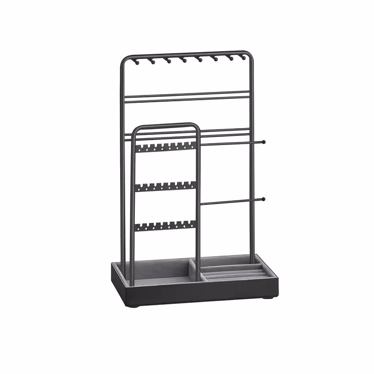 Portagioie Espositore per Gioielli, Nero Inchiostro / 11,5P 19,6l x 30,8H cm