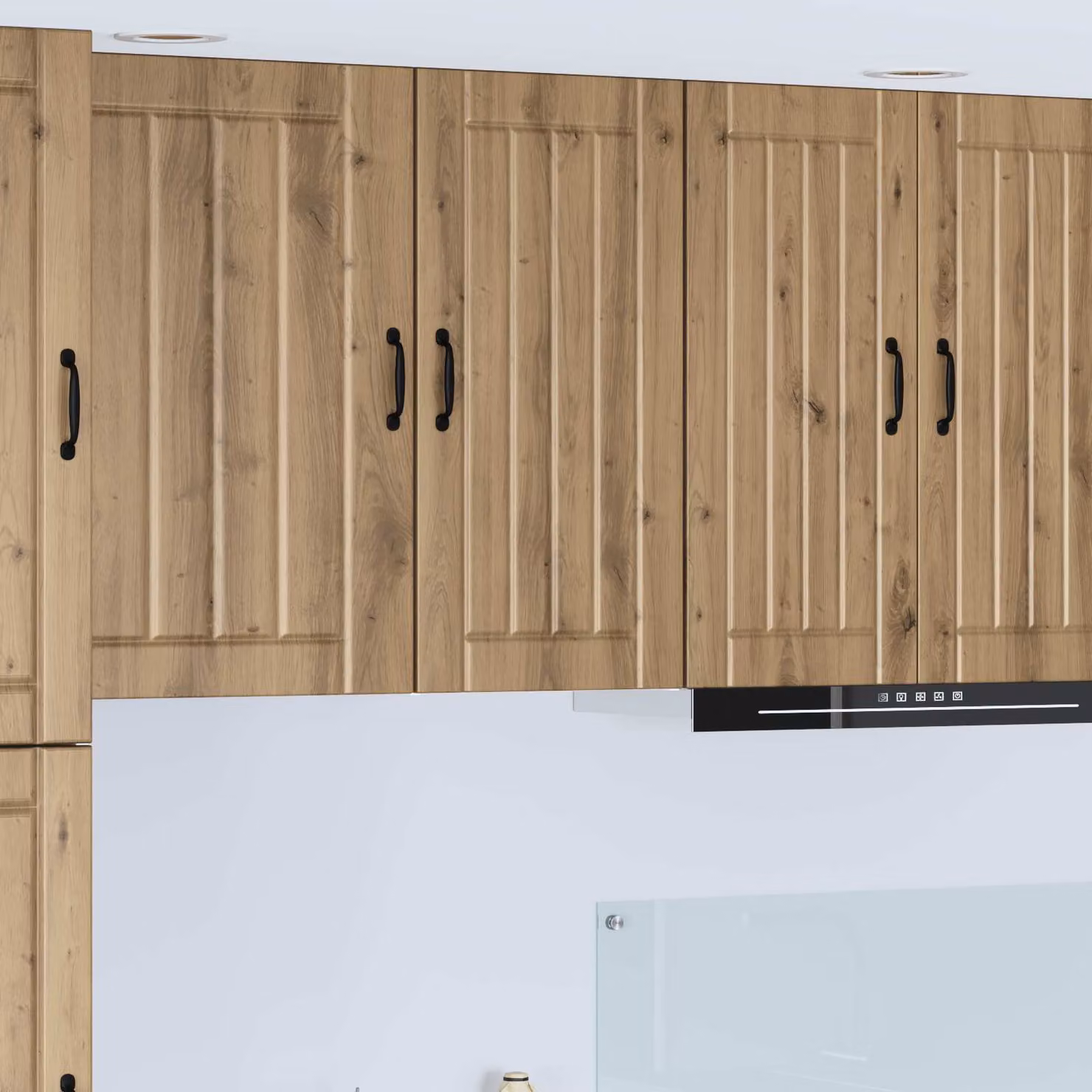 vidaXL Armadietto a muro LUCCA moderno in legno color rovere marrone con ante a battente e ripiani interni L: 40 cm, P: 31 cm, H: 80 cm