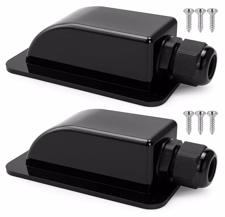 Passacavo impermeabile, set da 2, per cavi solari da 6–12 mm², colore nero