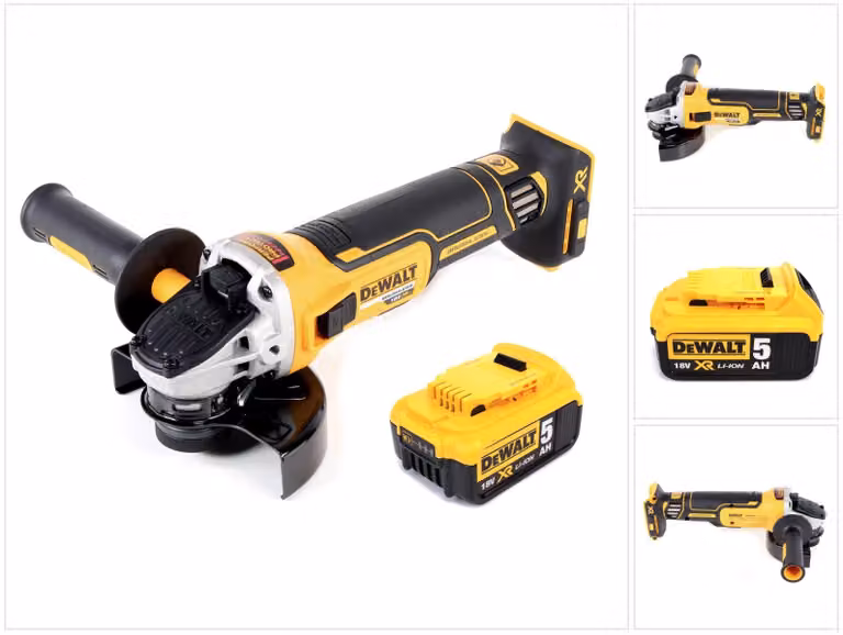 Smerigliatrice angolare a batteria DeWalt DCG 405 N 18V 125mm brushless + 1x batteria 5.0Ah - senza caricabatterie