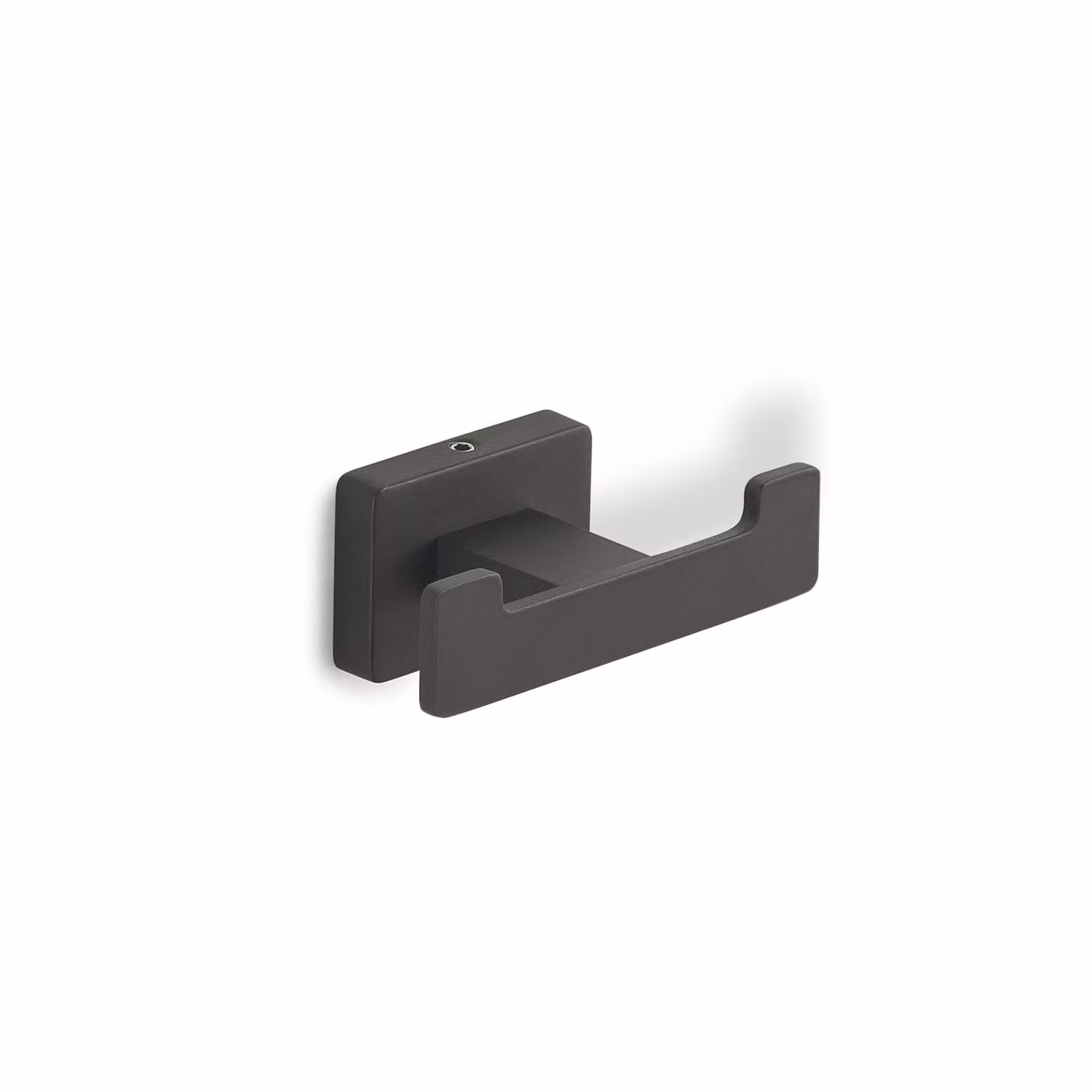 Appendiabiti doppio da muro in acciaio inox e Cromall 4426 Gedy serie ATENA Nero opaco