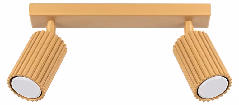 Lampada da soffitto KARBON 2 oro 2xGU10 10W alluminio 16.5x6.5x30cm Sollux Lighting