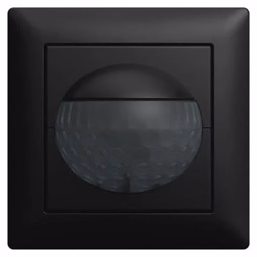Kit completo di sensore di movimento Busch-Jaeger, modello 64764UJ-915, angolo di rilevamento 180°, sensore avanzato con lente multisfaccettata, colore nero opaco, confezione da 1 pezzo.