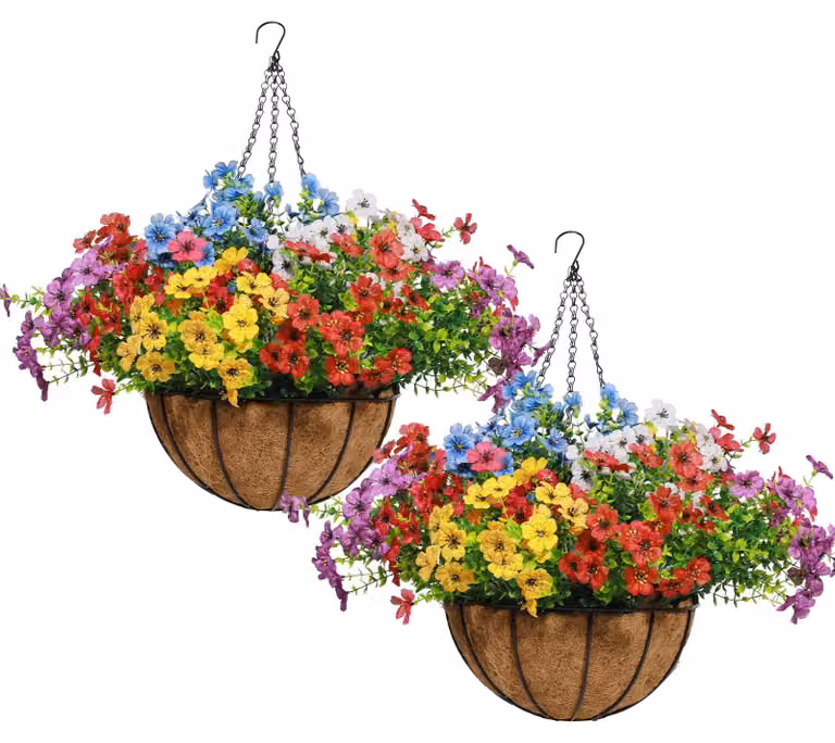 Fiori artificiali, violette, per decorazioni fai-da-te, confezione da 2 pezzi