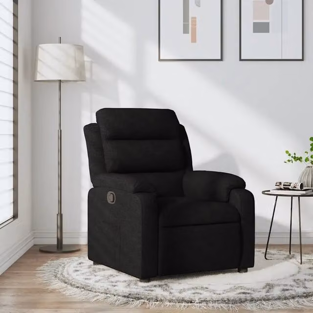 Divano Sedia-Poltrona reclinabile in tessuto nero 496576