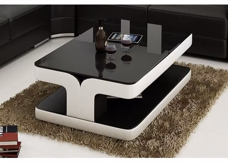 Moderner Glas-Couchtisch – Luxus Wohnzimmertisch Designer Möbel