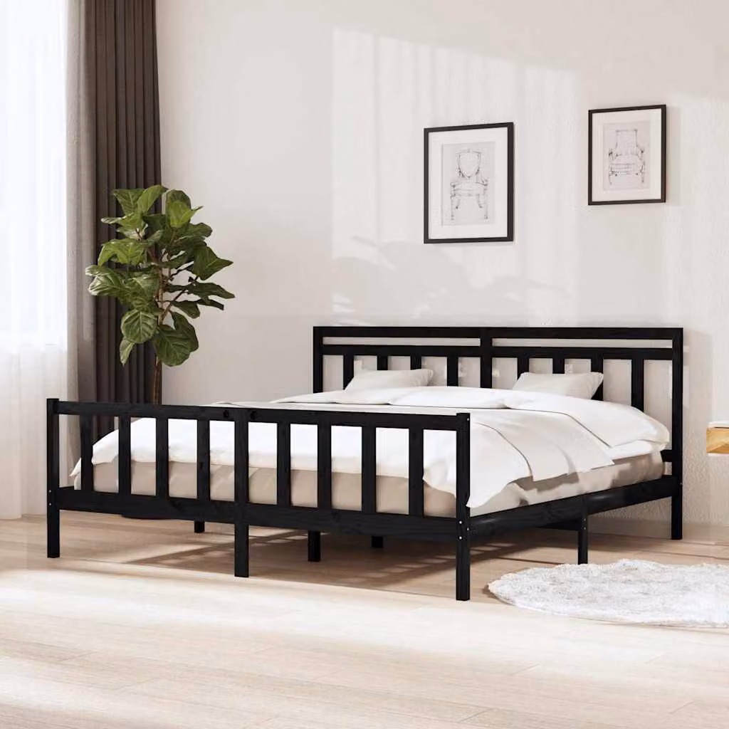 Giroletto vidaXL in legno massello di pino nero L/P: 200 x 200 cm