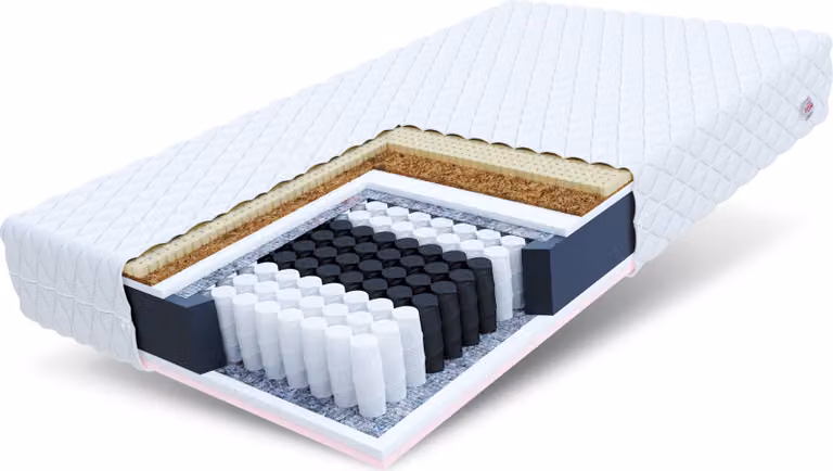 Materasso a sacchetti ACTIVE MAX JERSEY 100x200 cm con strato in fibra di cocco da 28 cm
