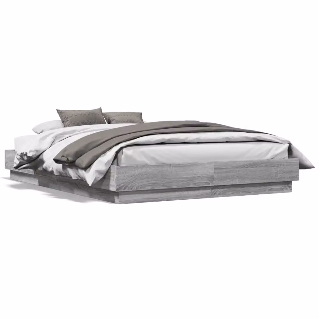 vidaXL Giroletto Moderno Grigio in Legno Multistrato L/P/H: 120 x 200 cm – 2