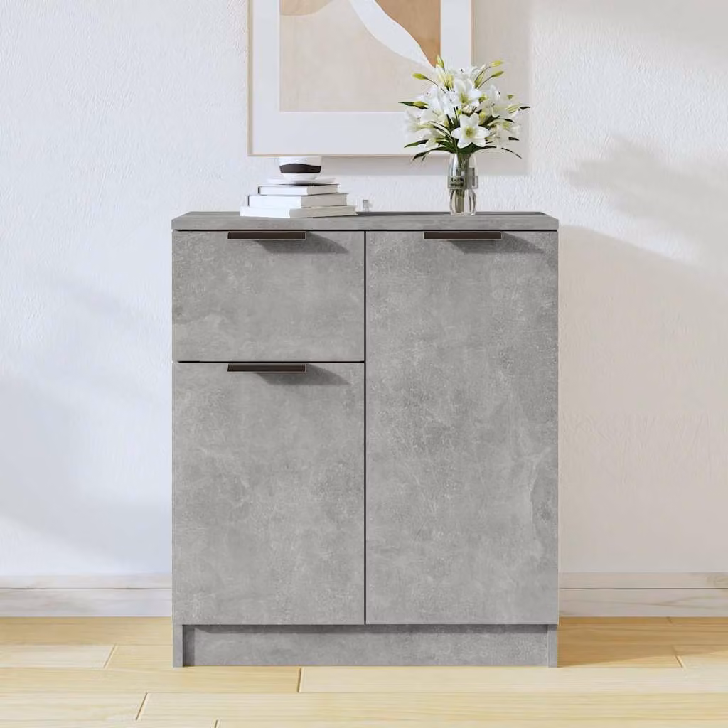 Credenza da parete vidaXL in legno multistrato e MDF, Grigio, L: 60 cm, P: 30 cm, H: 70 cm