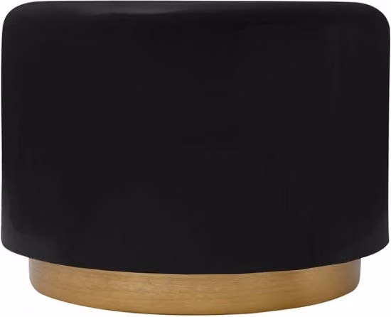 Pouf di design Artisse 250 nero con base dorata