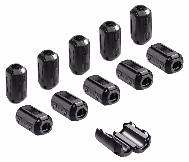 Confezione da 10 anelli ferromagnetici, diametro interno di 3,5 mm, per protezione dalle interferenze elettromagnetiche