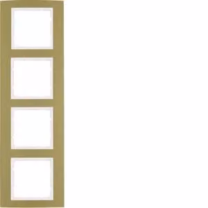 Berker 10143046 Cornice in alluminio, oro/bianco polare Berker B.3