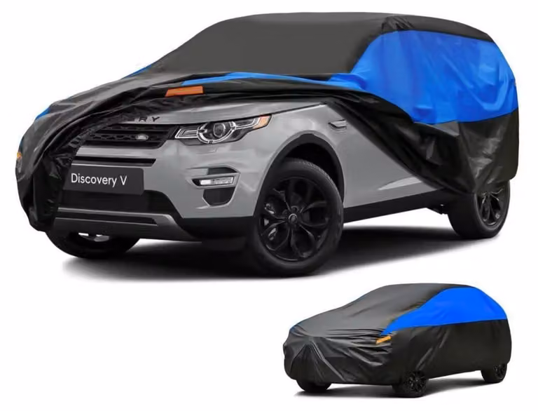 Copertura impermeabile e traspirante per auto, adatta per modelli LR5, disponibile nei colori nero e blu. Rivestimento interno in cotone, ideale per proteggere da polvere, pioggia e sole