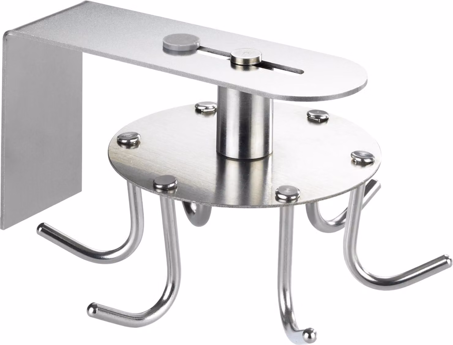 Ganci da cucina, acciaio inox, girevoli, 6 ganci
