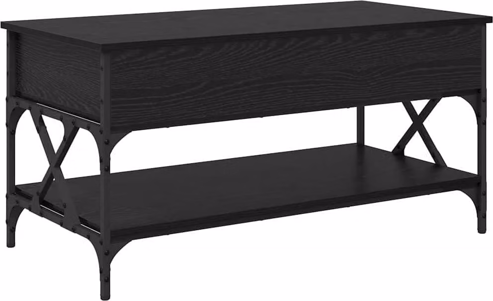 Tavolino da salotto Rovere Nero 100 x 50 x 50 cm