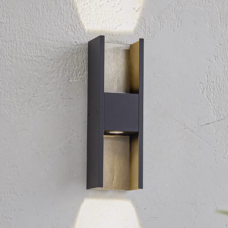 Applique da esterni a LED Lavrin Lucande, Nero, Alluminio, Moderno, Applique LED da esterni