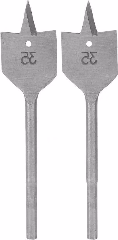 Set di punte piatte Acciaio al carbonio da 35 mm - Punta piatta per legno - Aperifori per la lavorazione del legno - Utensili da foratura fai da te
