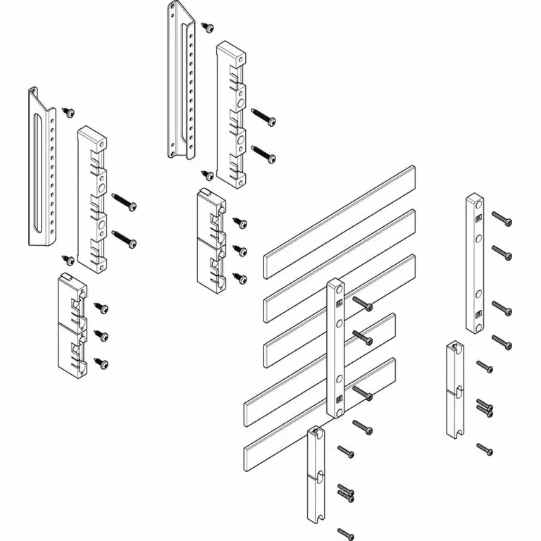 Modulo barra collettrice ABN profonda 1FB/3RE 60 mm con CU 30x5 mm, a 5 poli, EBM 32 mm MTSC13645
