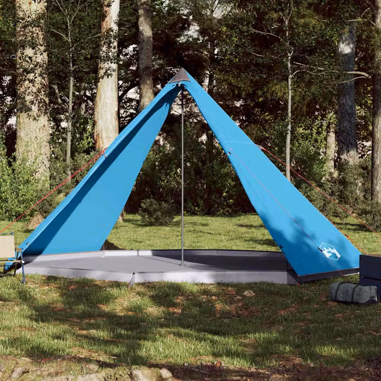 Tenda Familiare Impermeabile vidaXL per 8 Persone Blu in Poliestere