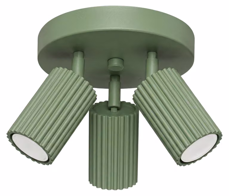 Lampada da soffitto KARBON 3P color salvia 3xGU10 10W Alluminio 18x19,5x19,5 cm Sollux Lighting