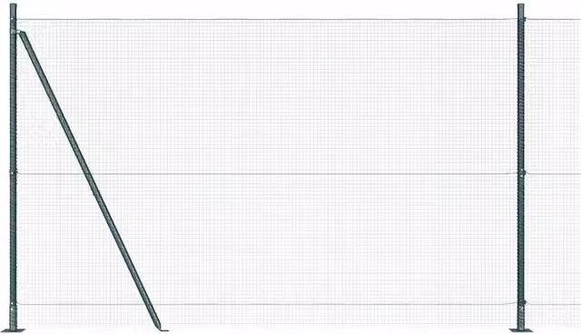 Palo per recinzione rettangolare in acciaio e PVC verde DESIGN IN H: 150 cm, L: 12 cm, P: 3,2 cm – 1