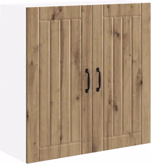 Pensile da cucina LUCCA Rovere Artigianale marrone con ante a battente e ripiani interni L: 80 cm, P: 31 cm, H: 80 cm