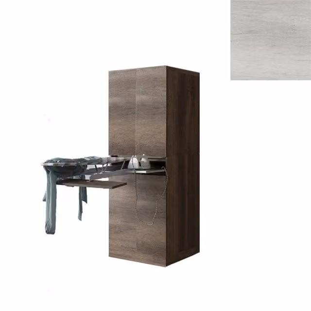 Mobile Lavanderia a Colonna Giordanoshop in Nobilitato Olmo con Asse da Stiro e Ante, L: 70 cm, P: 70 cm, H: 192 cm