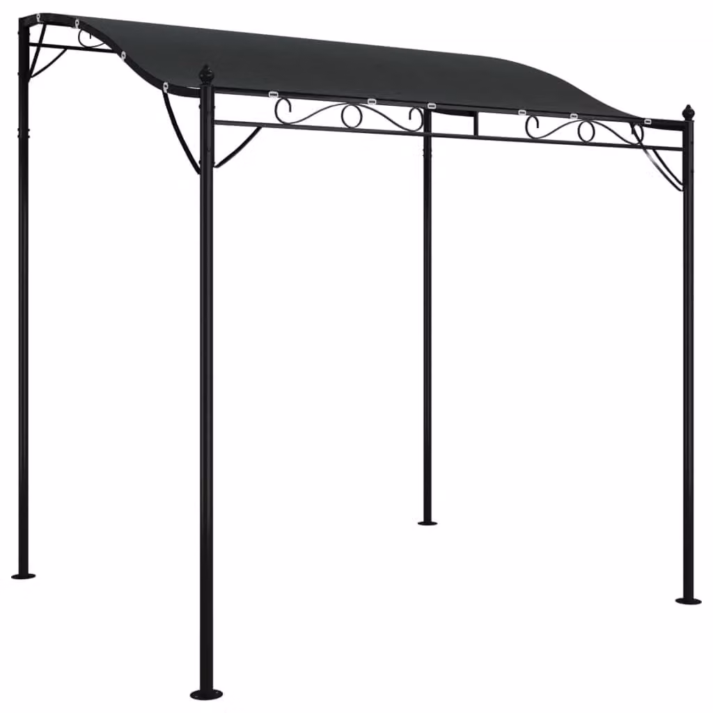 Gazebo da giardino con tetto curvo - 2 x 2,3 metri - Tessuto poliestere impermeabile