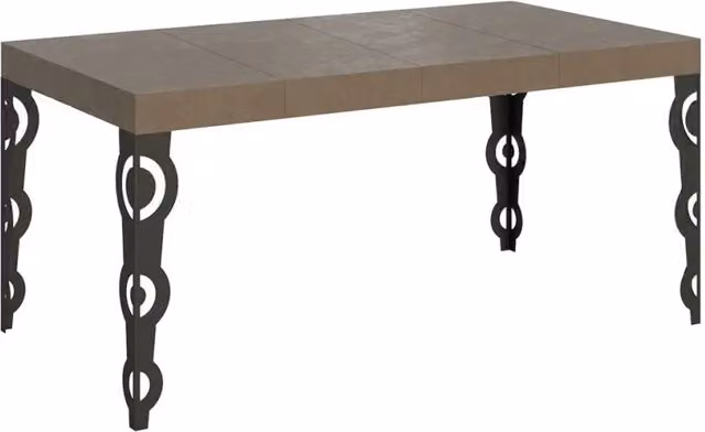 Tavolo allungabile Kivio moderno rettangolare beige e antracite L: 140-400 cm, P: 90 cm