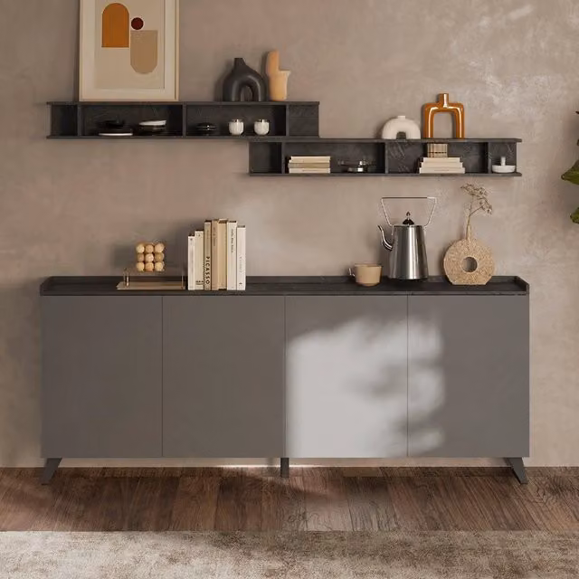Madia 4 ante Polan 241x42x99h colore ardesia piombo