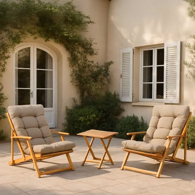Salottino Outdoor Biagio, set Salotto da Esterno 2 Posti, Marrone
