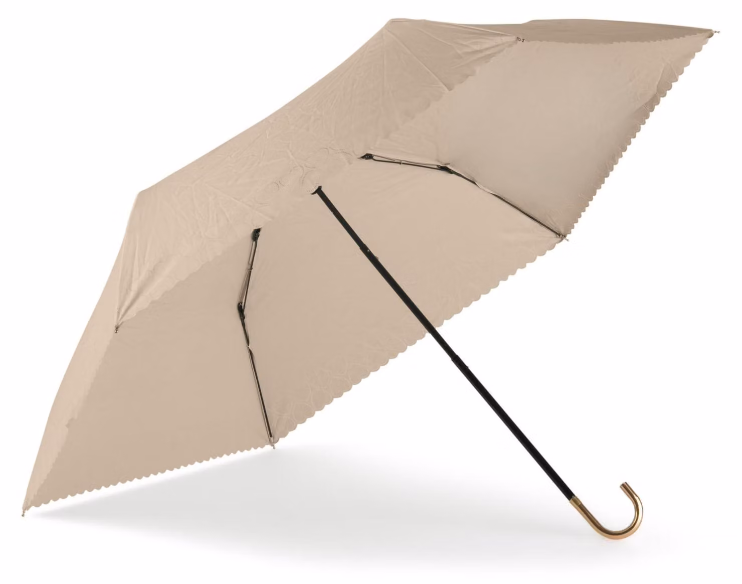 Ombrello portatile con dettaglio a cuore e protezione UV 50+