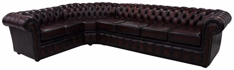 XXL Big Sofa Couch Chesterfield L-Form Polster Ledersofa Sofas Couchen