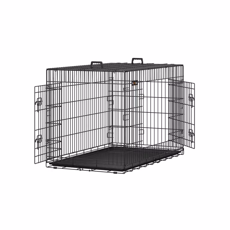 Gabbia per Animali Pieghevole, Nero / 122 x 76 x 81 cm