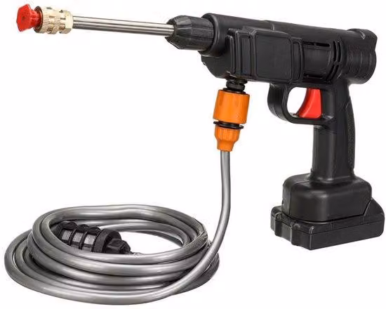 Idropulitrici elettriche - 12.000 giri/min - 25 bar - Con tubo flessibile da 5 m - 2 ugelli - 2 batterie da 5.000 mAh