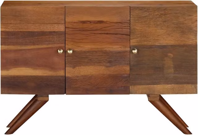 Credenza in Legno Massello di Recupero 110x30x75 cm Marrone 246674