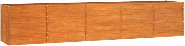 Fioriere | Cassetta per fiori | Letto Rialzato da Giardino Ruggine 400x80x77 cm Acciaio Corten