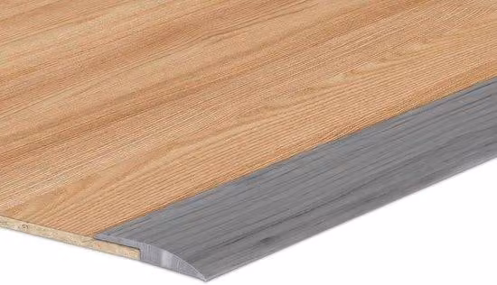 Allecto Plus - Strisce di transizione per pavimenti in PVC - Bordi per tappeti - Strisce per soglie - Strisce per porte in laminato - Strisce per pavimenti - Grigio effetto legno - 2 metri.