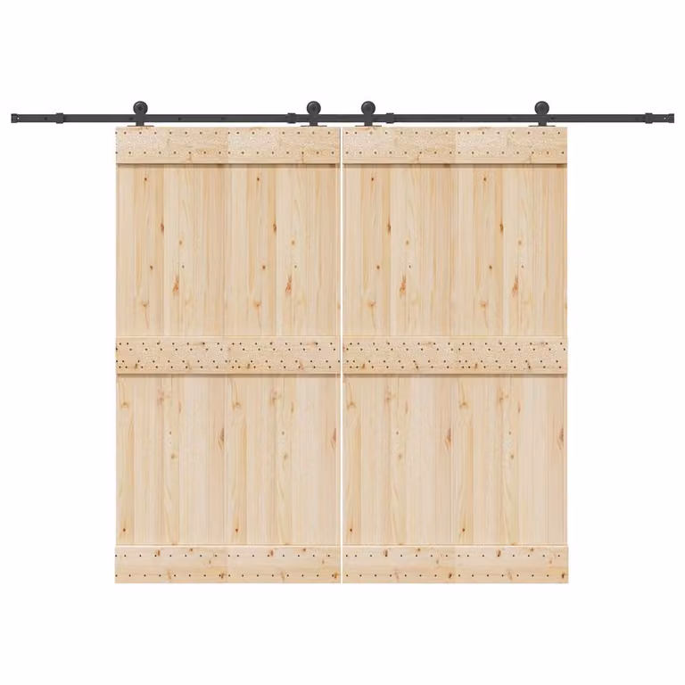 vidaXL Kit di Binari per Porte Scorrevoli in Acciaio Nero Opaco
