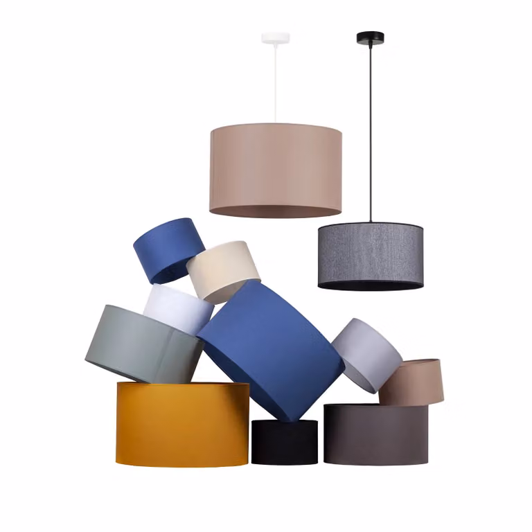 Paralume Roller Ø 50 cm, color terra Duolla, Marrone / Ruggine, Tessuto / Stoffa / Seta