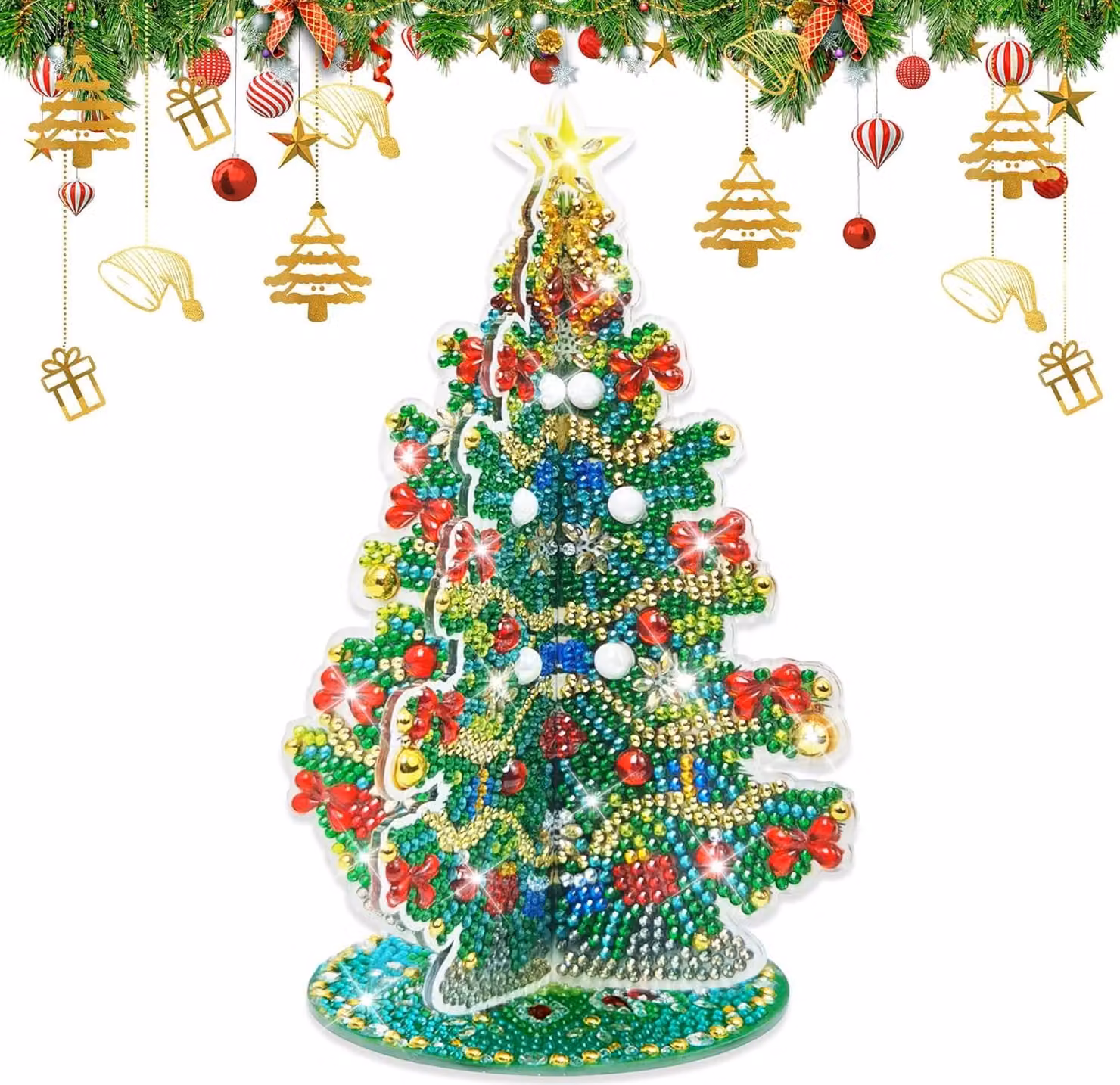 5D Diamante pittura albero di Natale per artigianato fai da te - perfetto per decorazioni natalizie e regali