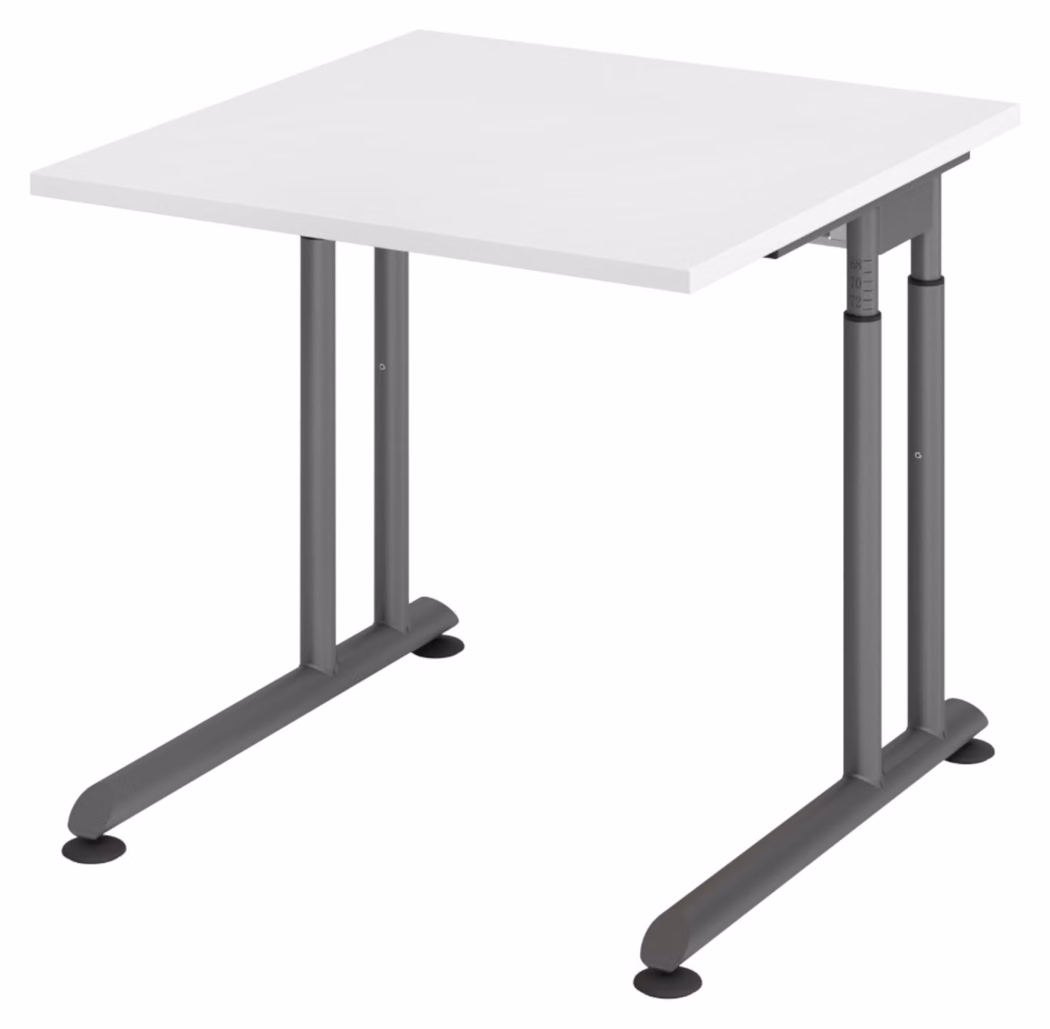 bümö Scrivania Serie-Z - Decorazione: bianco, dimensioni: 80 x 80 cm, struttura: grafite